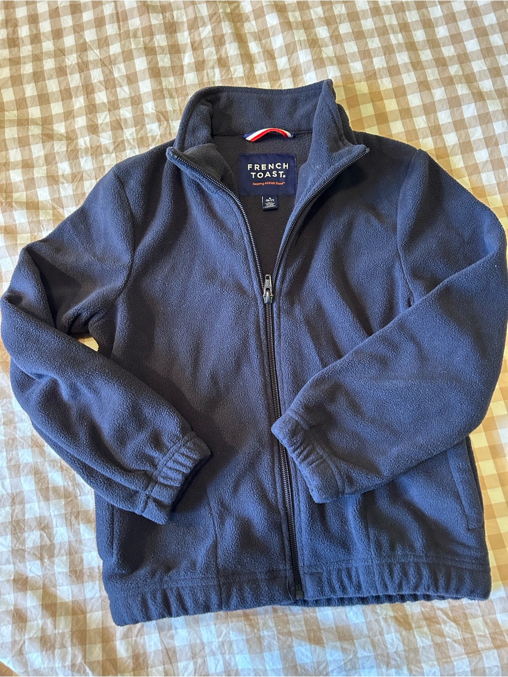French Toast Kids Navy Fleece Full-Zip Jacket